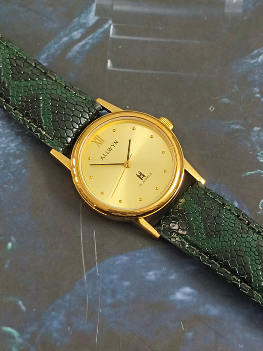 Allwyn Gold-toned Mechanical Hand-winding Watch