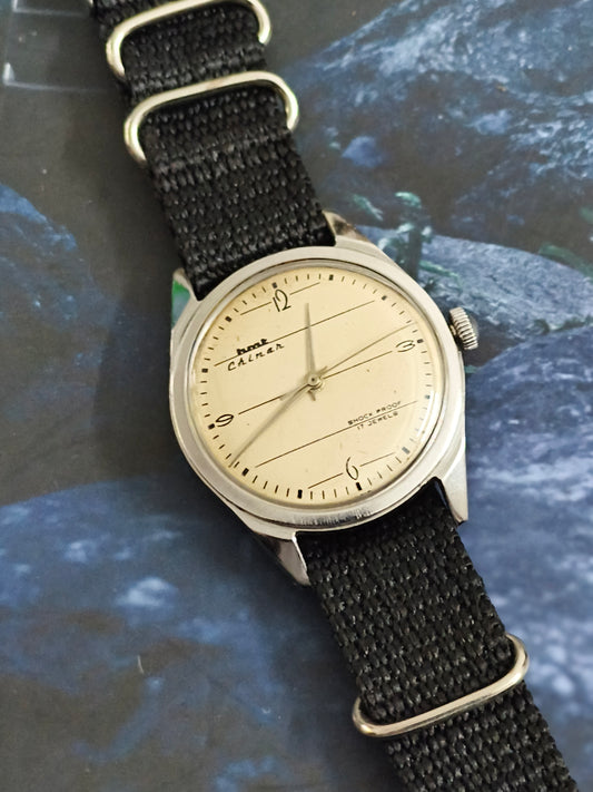 HMT Chinar Hand-wound Vintage Watch with an Off-white Notebook Dial