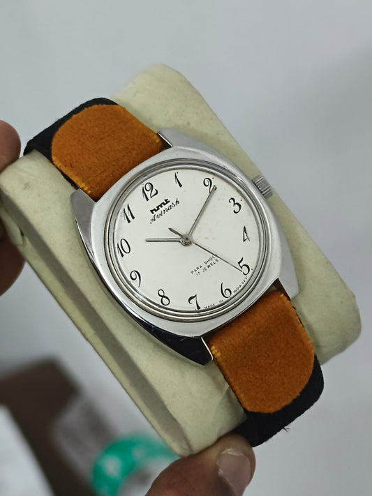 HMT Avinash Mechanical Watch with White Dial