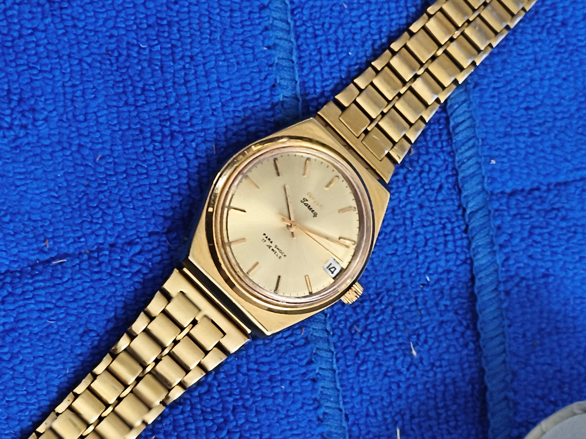 HMT Tareeq Hand-wound Vintage Watch with a Gold-toned Case