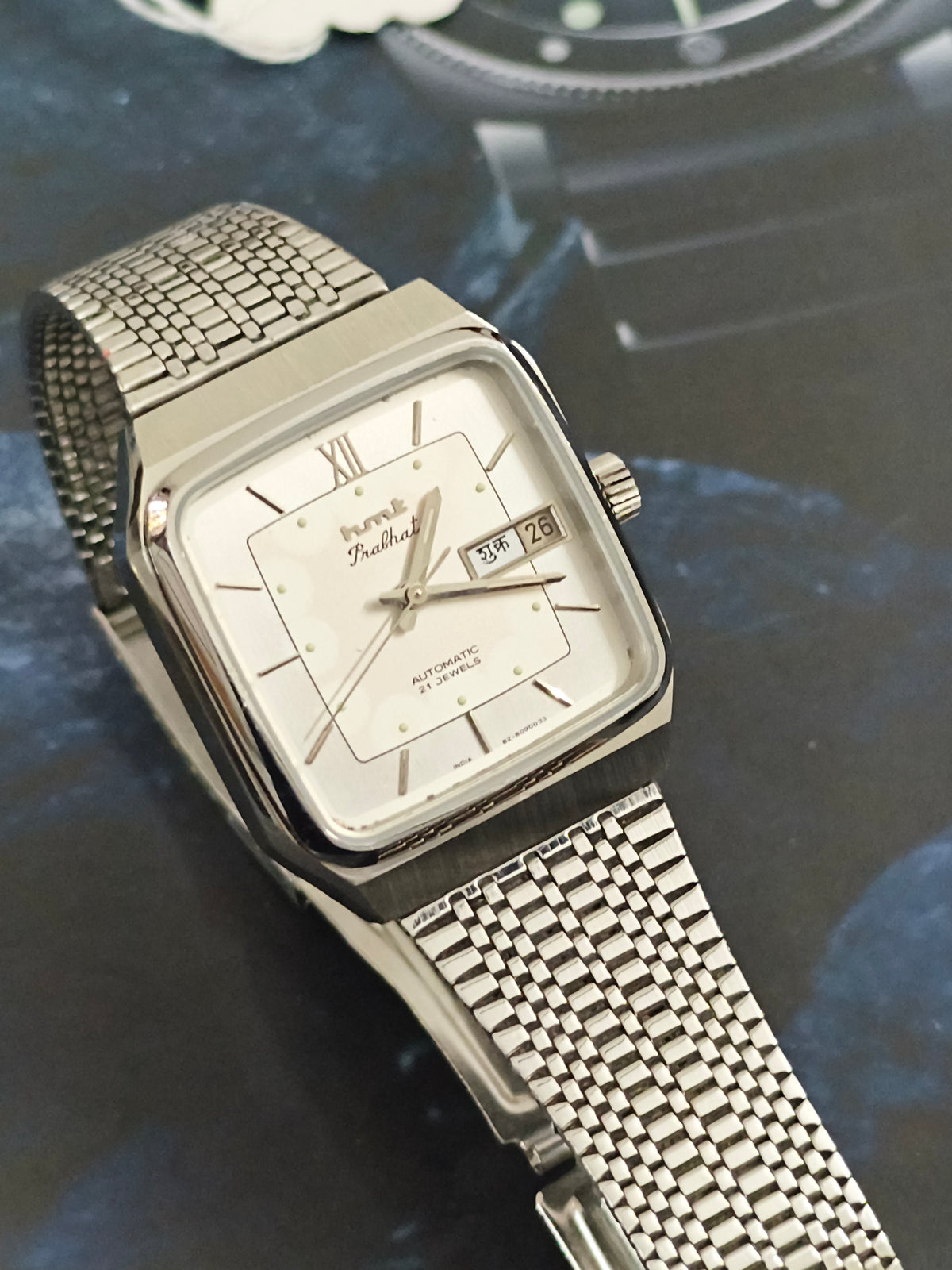 HMT Prabhat Vintage Automatic Day Date Watch with Hindi-English Day Wheel