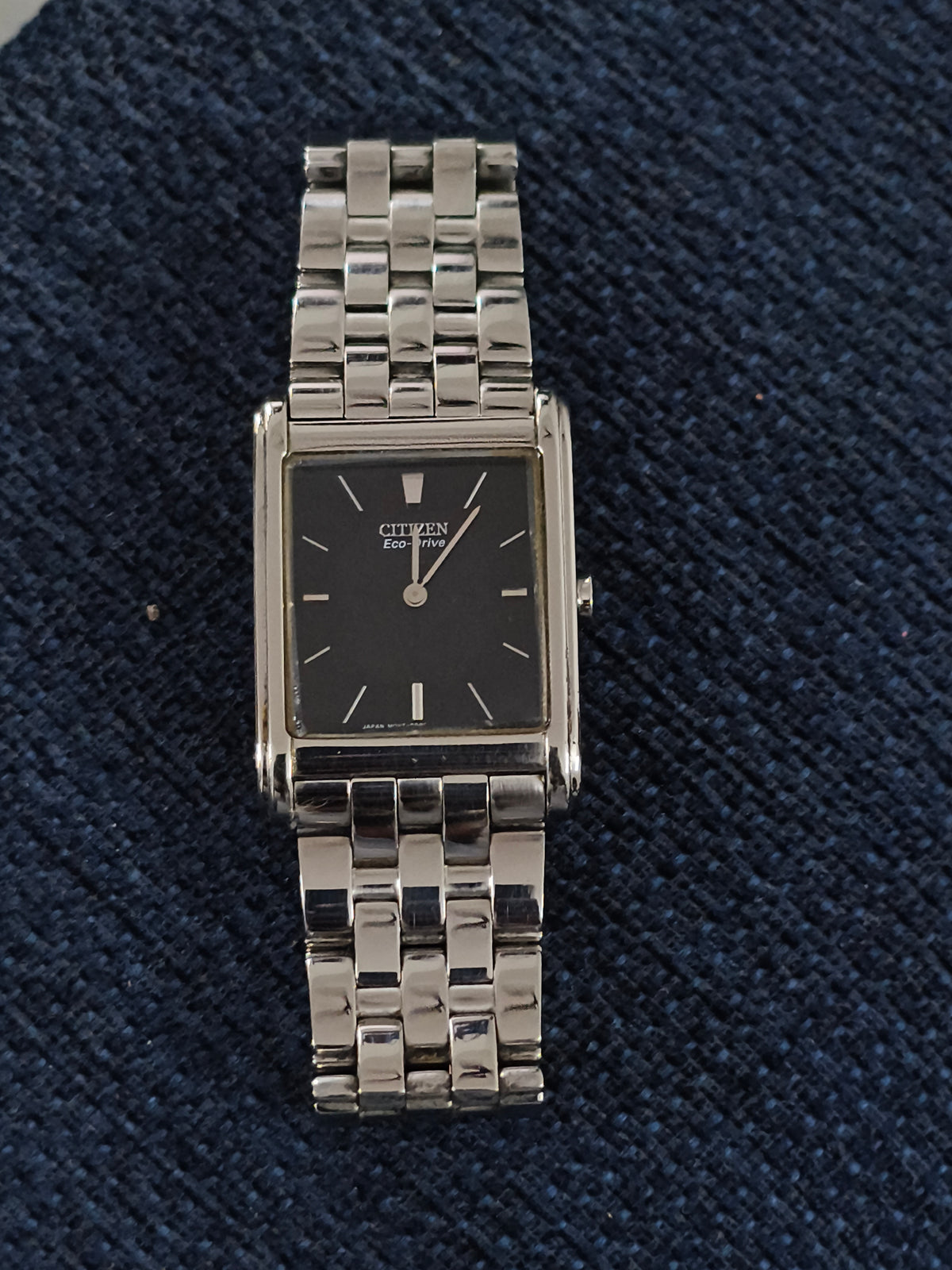 Citizen “Tank Style” Eco-Drive Quartz Watch with a Black Dial