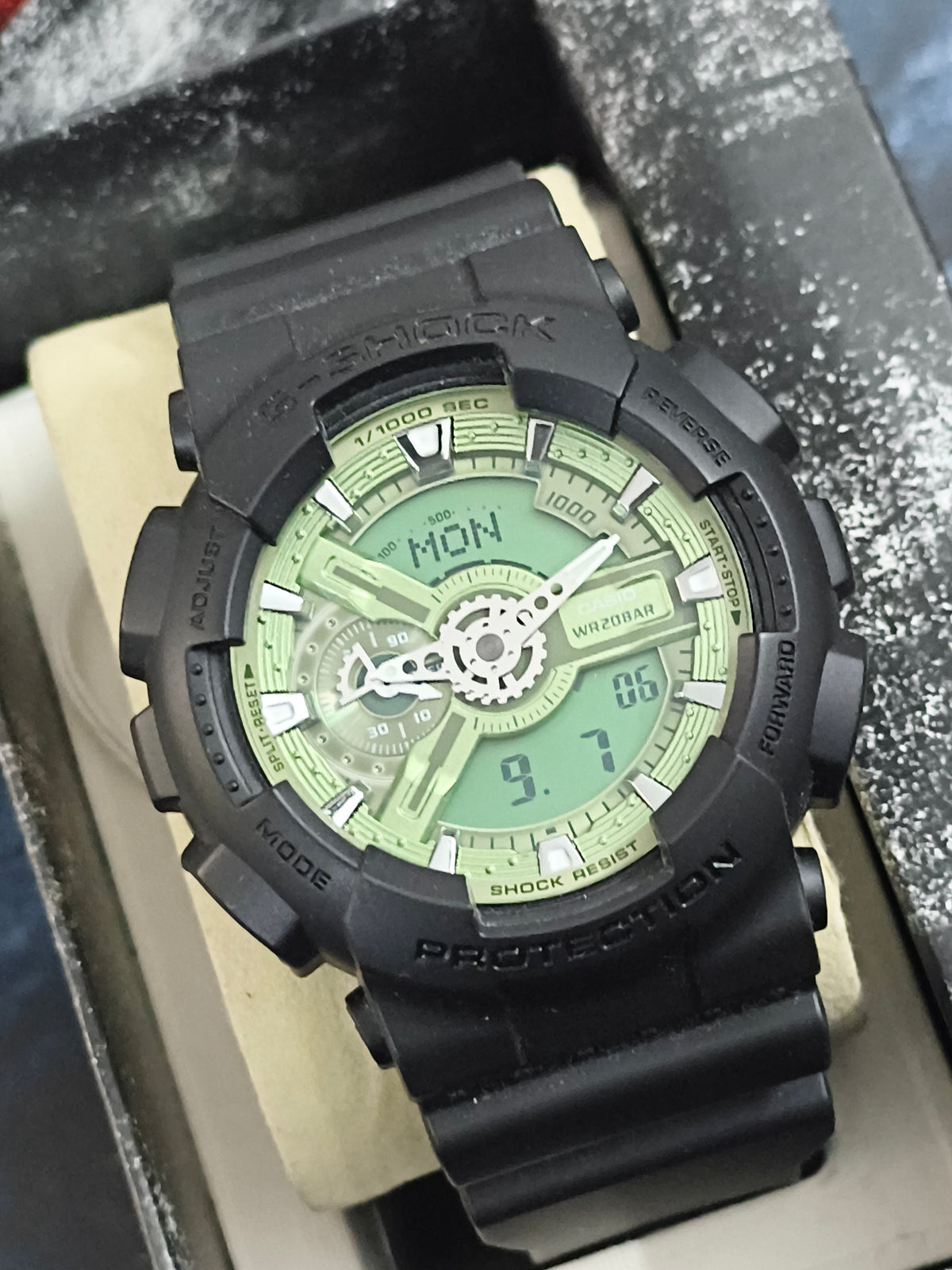 Casio G-SHOCK GA-110CD-1A3 with Sage Green Dial, Brand New